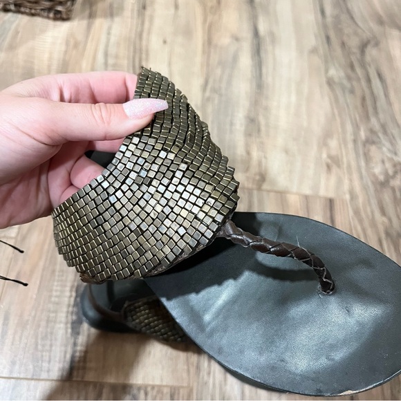 Beaded summer strappy sandals - Picture 2 of 5